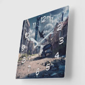 Verlaten stad | Post Apocalypse dystopische wereld Vierkante Klok (Hoek)