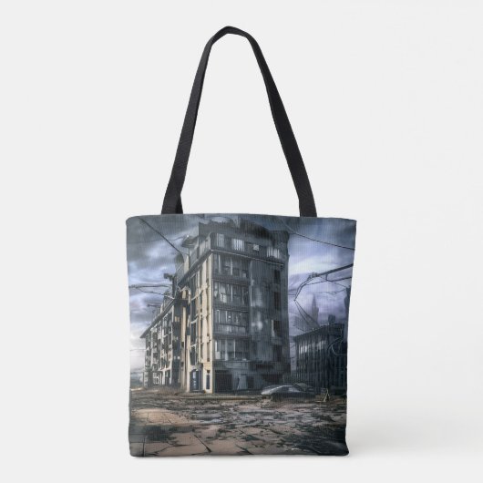 Verlaten stad | Post-apocalyptische dystopie Tote Bag (Achterkant)