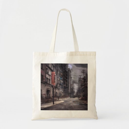 Verlaten stad | Post-apocalyptische dystopie Tote Bag (Voorkant)