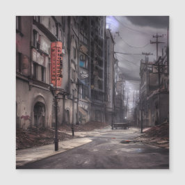 Verlaten stad | Post-apocalyptische dystopische we