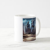 Verlaten stad | Post-apocalyptische dystopische we Koffiemok (Voorkant rechts)