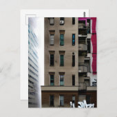 Verlaten stadsgebouwen met graffiti briefkaart (Voorkant / Achterkant)