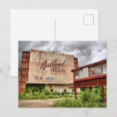 Verlaten station in bioscoop feestdagenkaart (Voorkant / Achterkant)