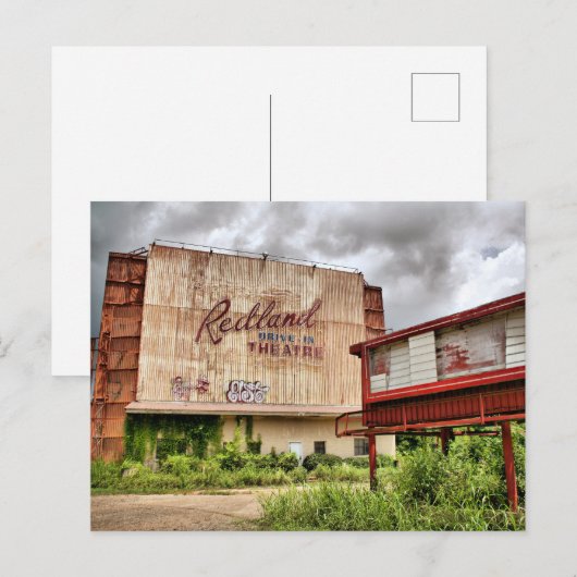 Verlaten station in bioscoop feestdagenkaart (Voorkant / Achterkant)