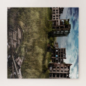 verlaten | Stedelijke post apocalyptische gebouwen Legpuzzel (Horizontaal)