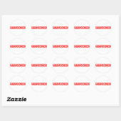 Verlaten Stempel Ronde Sticker (Vel)