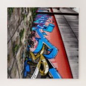 Verlaten straat met Graffiti Street Art Legpuzzel (Horizontaal)