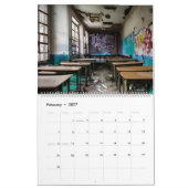 Verlaten, straatkunst, verloren ruimtes, graffiti kalender (Feb 2027)