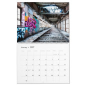 Verlaten, straatkunst, verloren ruimtes, graffiti kalender (Jan 2027)