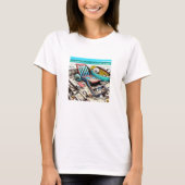 verlaten strand | Bootwrakstukken T-shirt (Voorkant)
