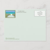 VERLATEN STRAND EN TURQUOISE CARIBISCH WATER BRIEFKAART (Achterkant)
