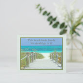 VERLATEN STRAND EN TURQUOISE CARIBISCH WATER BRIEFKAART (Staand voorkant)
