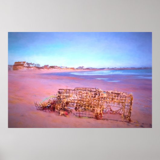 verlaten strand poster (Voorkant)