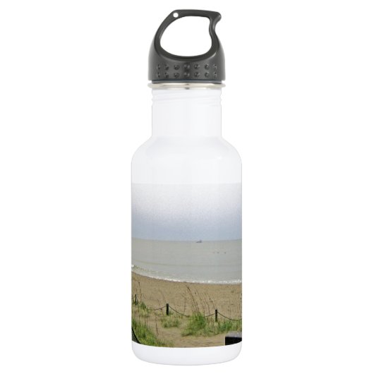 Verlaten strandgebied waterfles (Voorkant)
