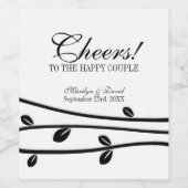 Verlaten takken wijn etiket (Enkel label)