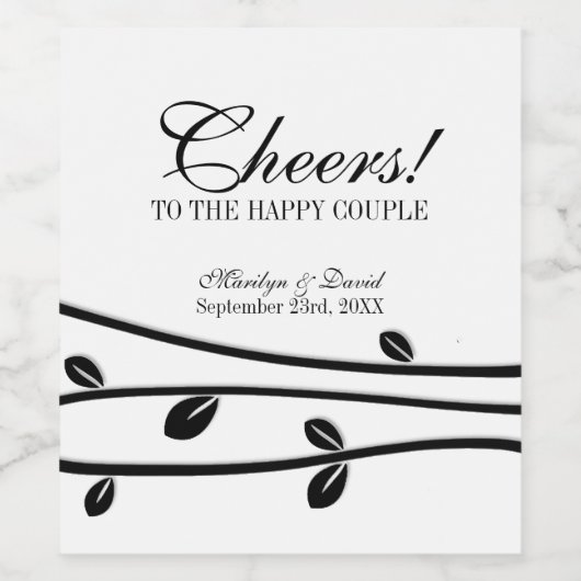 Verlaten takken wijn etiket (Enkel label)