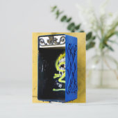 Verlaten telefooncel briefkaart (Staand voorkant)