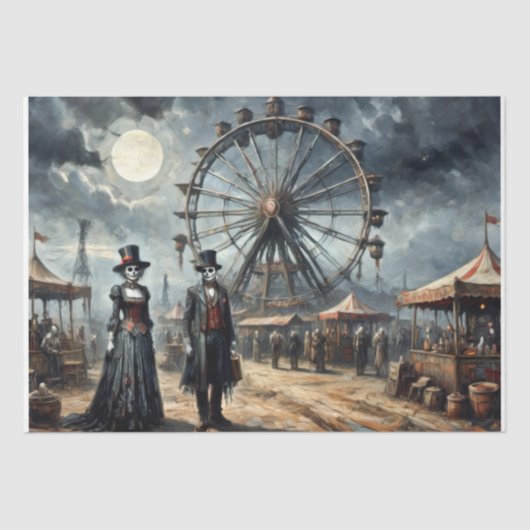 Verlaten themapark - Decoupage - Tissuepapier (Voorkant)