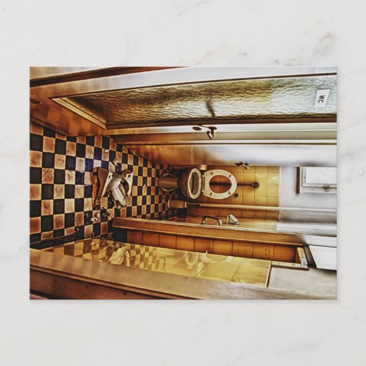 verlaten toilet briefkaart (Voorkant)