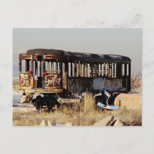 Verlaten trein briefkaart (Voorkant)