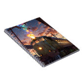 Verlaten treinstation Anime Style Notitieboek (Rechterzijde)