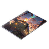 Verlaten treinstation Anime Style Notitieboek (Linkerzijde)