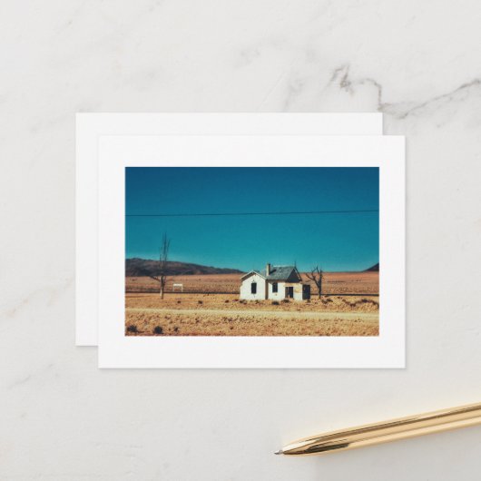 Verlaten treinstation in Namibië Briefkaart (Voorkant / Achterkant in situ)