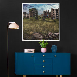 Verlaten | Urbane Post-Apocalyptische Kunst Canvas Afdruk