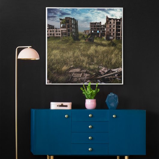 Verlaten | Urbane Post-Apocalyptische Kunst Canvas Afdruk