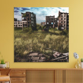 Verlaten | Urbane Post-Apocalyptische Kunst Canvas Afdruk (Insitu (Woonkamer))