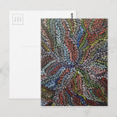Verlaten van struik van multicolor briefkaart (Voorkant / Achterkant)