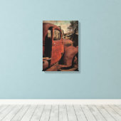 Verlaten vervoer, oude verlaten vrachtwagen canvas afdruk (Insitu (Houten vloer))