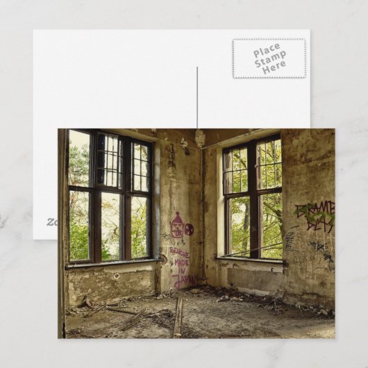 Verlaten Villa's die in de loop van de tijd Briefk Briefkaart (Voorkant / Achterkant)