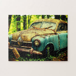 Verlaten Vintage Car Junk Car Legpuzzel
