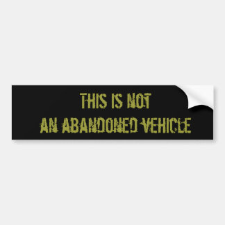 Verlaten voertuig bumpersticker