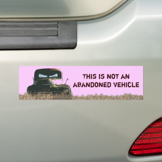 verlaten voertuig bumpersticker (Op auto)