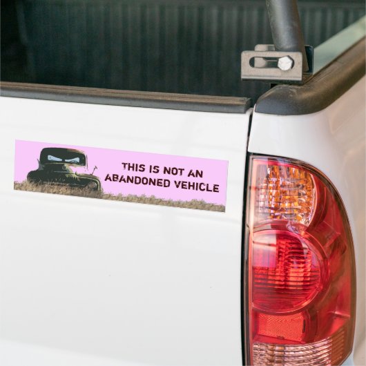 verlaten voertuig bumpersticker (Op Truck)