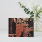 Verlaten vrachtwagen briefkaart (Staand voorkant)