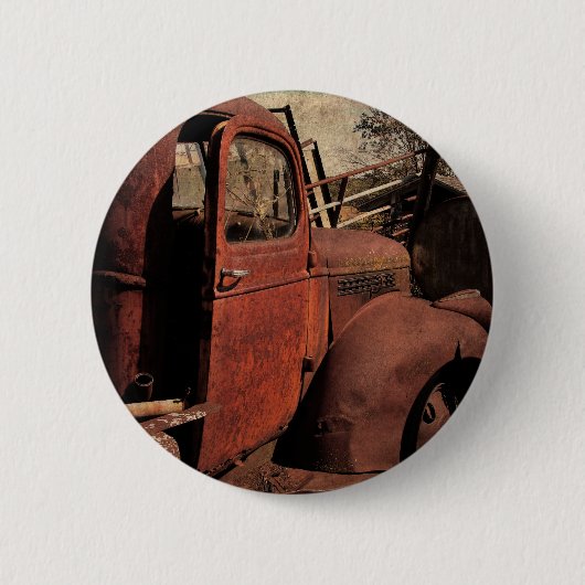 Verlaten vrachtwagen ronde button 5,7 cm (Voorkant)