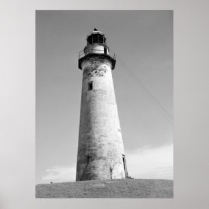 Verlaten vuurtoren, Port Isabel, Texas, 1942 Poster