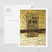 Verlaten wasbord voor auto's  briefkaart (Voorkant / Achterkant)