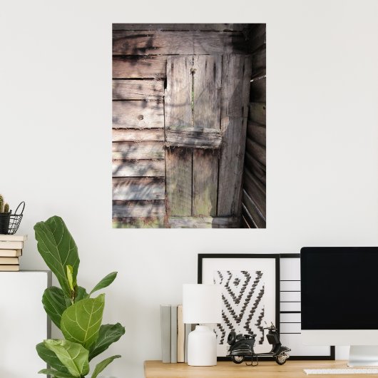 Verlaten Weathered Barn-deur Poster (Thuiskantoor)