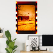 Verlaten Westerne hut op film Poster (Thuiskantoor)