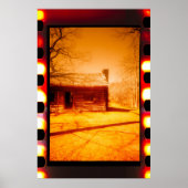 Verlaten Westerne hut op film Poster