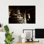 Verlaten wijnkelder poster (Thuiskantoor)