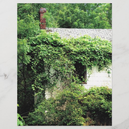 Verlaten Witte Huis in de Bossen (Voorkant)