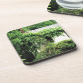 Verlaten Witte Huis in de Bossen Bier Onderzetter (Linkerzijde)