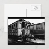 Verlaten Wooden Passenger Car Le Mastrou Briefkaar Briefkaart (Voorkant / Achterkant)