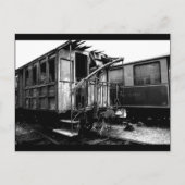 Verlaten Wooden Passenger Car Le Mastrou Briefkaar Briefkaart (Voorkant)