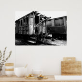 Verlaten Wooden Passenger Car Le Mastrou Poster (Keuken)